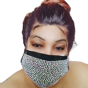 Black Mask Customized w/Swarovski Crystals